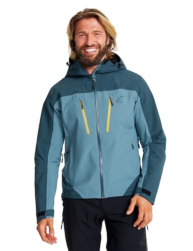 RevolutionRace Silence Proshell 3L Jacket, Herrenjacke, belüftete und wasserdichte Jacke für Wanderungen und andere Outdoor-Aktivitäten, Stellar, M