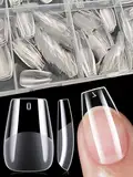 XIAOHEBAN 600 StüCk Nageltips FüR GelnäGel Kurz Ballerina-12 GrößEn Nail Tips Ballerina Soft Gel Press On Nails Kurz Pre-Shaped Full Cover Nail Tips Weiche Gelspitzen,KüNstliche Nagel FüR Nail Art