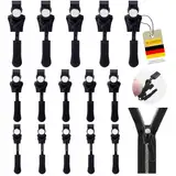 Reisverschluss-reparaturset,15Pcs Reißverschluss-zipper Schieber Ersatz,Abnehmbare Reißverschluss Zipper Pull Fixer Reißverschluss Reparatur Set für Universal Reißverschluss,Kleidung,Bettzug, Gepäck