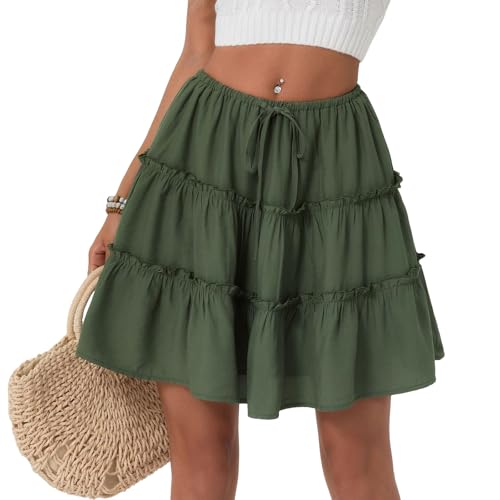 Damen Rock Kurz 2025 Sommer Minirock Sexy Mode Short Skirt