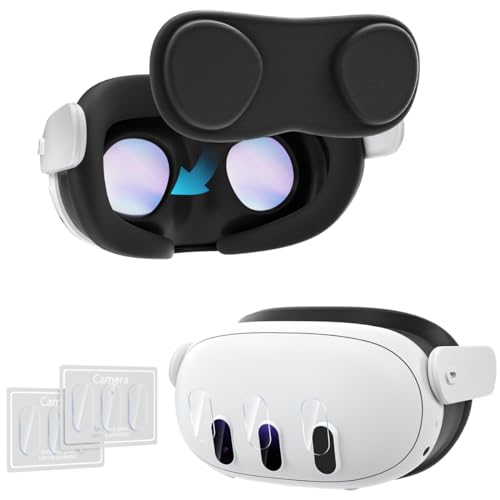 CloudValley 6 Stück Kameraschutz mit 1 Stück Ersatz für Meta Quest 3, Schutzfolie Kamera Lens Protect Cover, Anti-Dust Camera Protection Staubschutzhülle, Abwaschbare Schutzhülle VR Zubehör