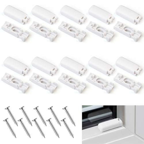 RAFIYU 10 Stück Spannschuhe für Verspannte Plissees, Plissee Ersatzteile, Plissee Halterung, Klemmträger Plissee für Klebeträger und Stick & Fix Front Klebeplatten