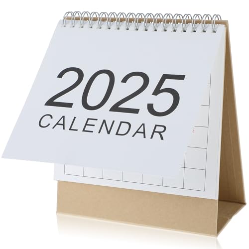 Ouligay Mini Tischkalender 2025 Klein Stehkalender 2025 Tischkalender zum Aufstellen Mini Kalender 2025 tischkalender Kleiner Monatskalender 2025 Familienkalender Mini Desk Calendar