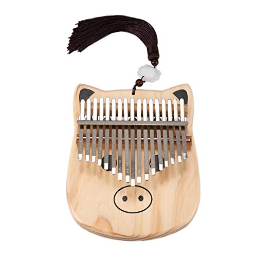Pluuttiem Mini Kalimba 17 Tasten Daumen Klavier mit Stimm Hammer Hand Finger Klavier Mbira Geschenke für Kinder Erwachsene AnfäNger