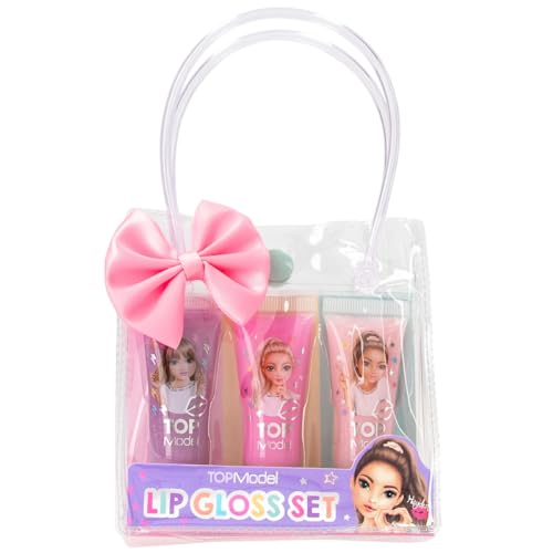 Depesche 12656 TOPModel Snap Shots - Lipgloss-Set für Kinder mit 3 angenehm duftenden Lipglossen in Pink, Rosa und Lila