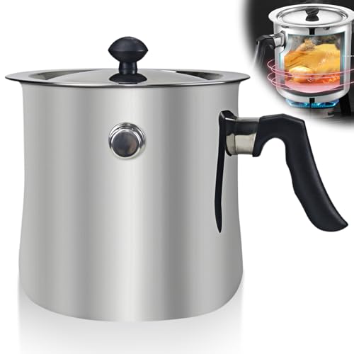 1.5L Milchtopf mit Deckel, Kochtopf mit Pfeife Milchtopf Doppelwandig mit Bakelitgriff, Simmertopf Puddingtopf Wasserbad Schmelztopf aus Edelstahl für Gas Elektro Induktion
