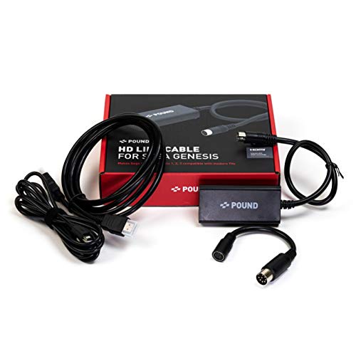 POUND HD Verbindungskabel für Sega Mega Drive - HDMI Kabel mit RGB-Bildqualität, 720p Auflösung, mit Micro USB Kabel