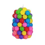 Generisch Mini Pool Balls, Pit Ball 50/100 Pack, Colourful Plastic Pit Ball for Kids Baby for Pool, Playing Area,Crush Proof Small Baby Balls with Smooth Surface & No Sharp Edges (50 pc)