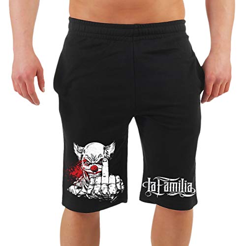 Spaß Kostet Herren Jungs Kurze Hose Shorts La Familia Clown Psycho FTW Finger