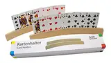 GICO Spielkartenhalter für Spielkarten - 2 Stück Spielkartenständer aus Holz, Länge Kartenhalter je 33 cm - 7956