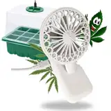 TronicXL Mini USB Ventilator Grow mit Clip Klipp Klemme Klemmventilator I Clipventilator für Zimmergewächshaus Gewächshaus klein Growbox