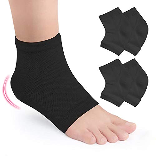 Hilph 2 Paar Gel Fersensocken Silikon Feuchtigkeitsspendende Socken Offene Zehensocken Fußpflege Spa Socken für Trockene Harte Gerissene Haut Comfy Day Nachtpflege Haut