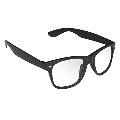 Oramics Hornbrille ohne sowie mit Stäke für Frauen und Männer Nerdbrille Retro Brille (Brille ohne Stärke)