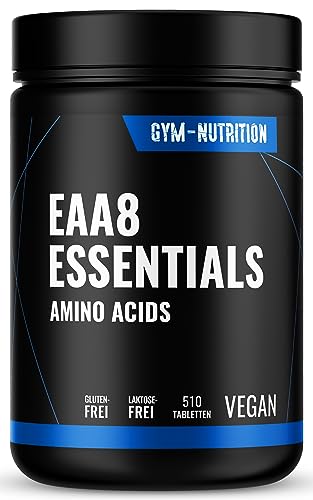 Multi Amino - EAA Pattern 510x EAA Tabletten mit je 1036 mg - Alle 8 Essentiellen Aminosäuren Komplex hochdosiert - Vegan - Human Code EAAs - in Deutschland abgefüllt - Ohne Zusatzstoffe