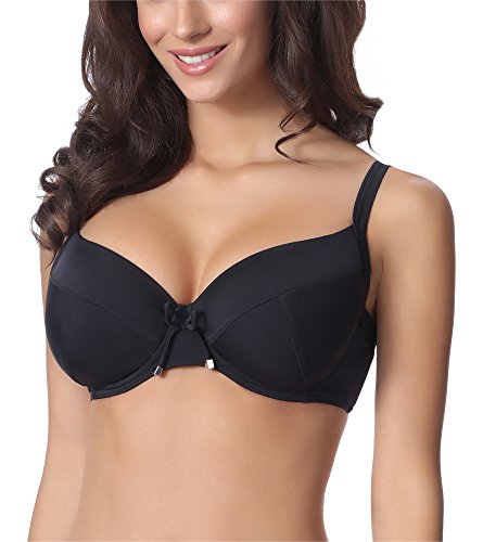 Merry Style Damen Bikini Oberteil P618 (Schwarz (9240), 85 E)