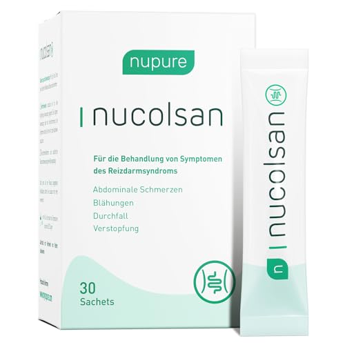 Nupure® nucolsan reizdarm protect, Medizinprodukt bei Reizdarm Symptomen Blähungen, Durchfall, Verstopfung - Wirkstoff AVH200® aus Aloe Vera, vegan, laktosefrei, glutenfrei, Pulver, 30 Sachets