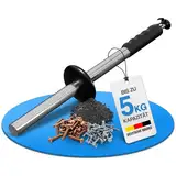 NTG magnetischer Spänestab, mit 5 kg Kapazität, 385 mm lang Spänesammler Magnet Metallspäne und Hobelspäne Aufnahmewerkzeug Für Metallspäne Magnet mit Schnellspanner Magnetsammler Handgerät