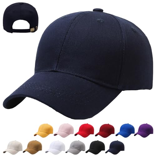 CWENDANER Unisex Baseballkappe, 100% Baumwolle, Baseballkappe Sonnenschutz Cap, Einheitsgröße, Sonnenmütze, Verstellbar Schildmütze Für Sport Reisen Drauße, Einfarbig