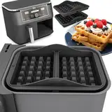 2 x ZauberFry Waffeleinsatz, kompatibel mit Ninja AF300EU, AF400EU, AF451EU, SL400EU und AF500DE Heißluftfritteuse, Belgische Waffeln, Waffel, Zubehör