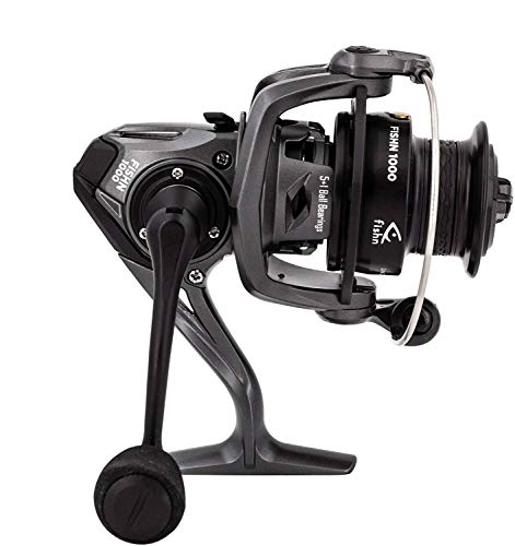 FISHN® Reel 1000er Angel Spinnrolle - Computer Balanced Rotor Technology - Schnurkapazität: (mm/m) 0,16/150 0,20/100, 0,23/75, 255gr
