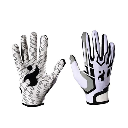 Tomotato Baseball-Schlaghandschuhe, Football-Handschuhe Atmungsaktive rutschfeste Flaggenhandschuhe für Softball, Schlagen, Vollfinger, Sport (S)