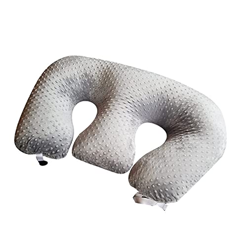 KEAAN Multifunktionales Stillkissen für Zwillinge, Stillkissen für Schwangere, maschinenwaschbar, Baumwollstoff, Doppelstützkissen, Grau