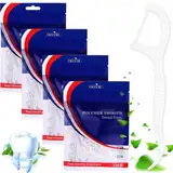 Zahnseide Sticks Zahnsticks, 400 Stück Zahnstocher um Zahnzwischenräume zu Reinigen, Zahnseidenhalter zur Zahnpflege, Dental Floss