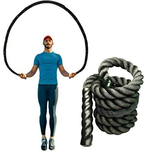 Gelentea Jump Rope Fitness Schweres Springseil 25mm Heavy Battle Springseile Power Training Multifunktion für Kraft Ausdauer Training und als Unterstützung beim Abnehmen