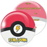 Sugeru®12PCS Einladungskarten Kindergeburtstag mit Fang Ball Design in Hochglanzoptik, Geburtstagseinladungen junge mädchen, Anime Cartoon Einladungskarten Geburtstag, Gamer Teenager Partyeinladungen