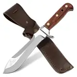PUMA - Automesser Pflaumenholz - das legendäre Jagdmesser - handgefertigt in Solingen -Griff aus echtem Pflaumenholz - 155mm Klinge, Gesamtlänge 270mm - Vollerl - mit passender Sattellederscheide