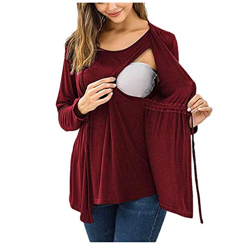 Damen Stillshirt Baumwolle Sommer Umstandsshirt Lustiger Schädeldruck Schwangere Kurzarm Nursing T-Shirt Tops Umstandskleidung Stillshirts Umstandskleid Schwangerschaft Umstandsmode Umstandstop kf255