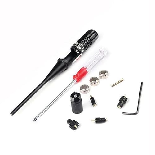 Ouitble Bore Sighter, .22~.50 Laser Bore Sighter Kit Visierkartusche Boresight Kollimator Zielverfolgungswerkzeug Aluminiumlegierung für horizontale Kalibrierung