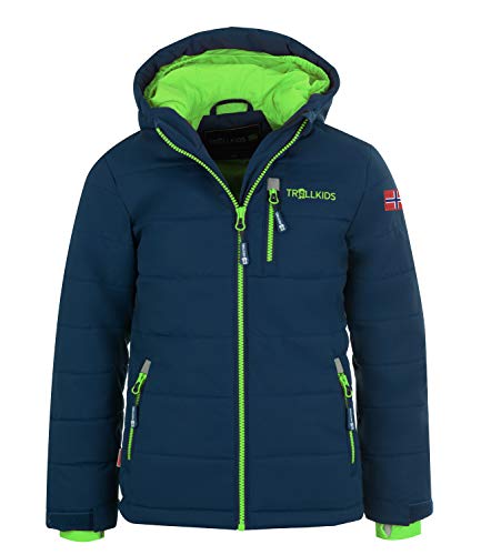 Trollkids Hemsedal XT Ski- und Winterjacke, Marineblau/Orange, Größe 110