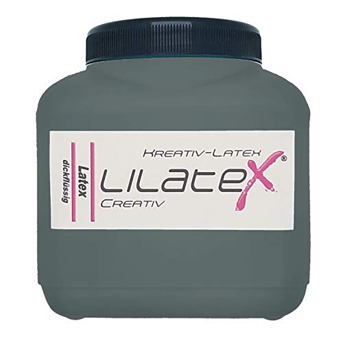 Lilatex 1 Liter schwarzes dickflüssiger Flüssiglatex/Farblatex/Latexmilch - dickflüssiger Naturlatex