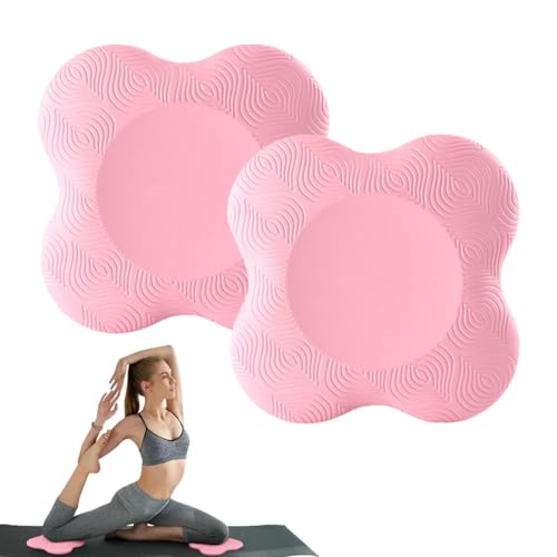 SGERUFZ 2 Pcs Kniekissen Yoga Pad Schützt Hände Knie Ellbogen Geeignet für Zuhause Yoga-Studio Outdoor Rosa
