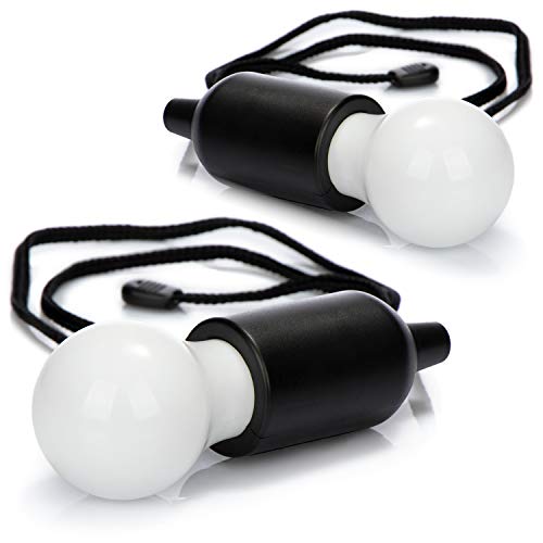 com-four® 2X LED Hängelampe mit Zugschalter, kabellose Hängeleuchte, batteriebetriebene Glühbirne mit Schnurschalter, für Camping, Festivals, Schränke, Keller und Outdoor (02 Stück - Schnur - Black)