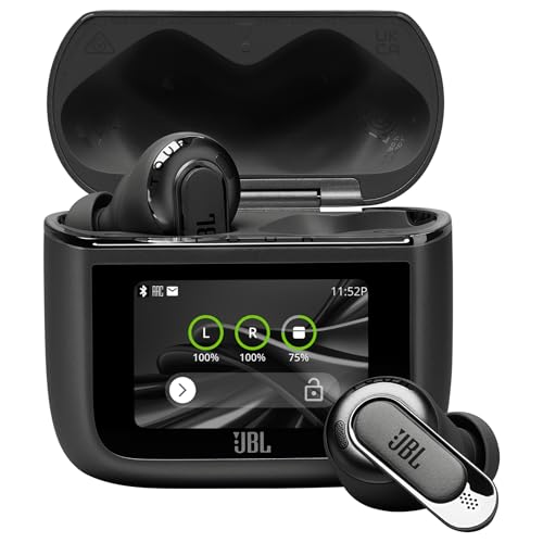 JBL Tour Pro 3, True Wireless Bluetooth-Kopfhörer mit intelligenter Ladebox, 40 h Akkulaufzeit, True Adaptive Noise Cancelling 2.0 und JBL Spatial 360 Sound mit Head Tracking, Schwarz