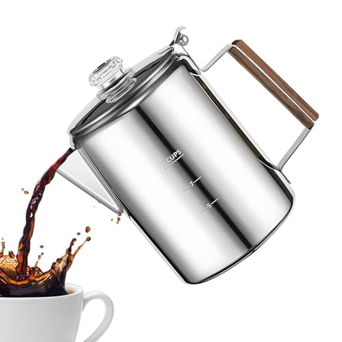 Generisch Kaffeepercolator | Edelstahl Kaffeemaschine - Tragbare Vintage Kaffeemaschine Für Familie Freunde & Reisen