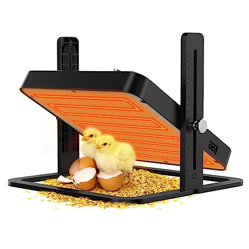 Wärmeplatte Küken,Inkubator für Küken, Küken Brooder Heizplatte Mit Easy Clean Platte 10 "X 10", Rutin Huhn Brooder für 15 Küken, Einstellbare Höhe Brooder Heizung 22 Watt