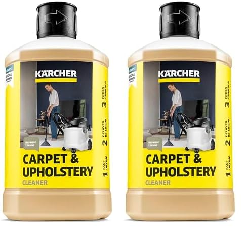 Kärcher Teppichreiniger RM 519, geeignet für die Reinigung von Teppichböden, Polstern, Autositzen etc., 1l Konzentrat ergeben verdünnt 40l Reinigungsmittel (Packung mit 2)