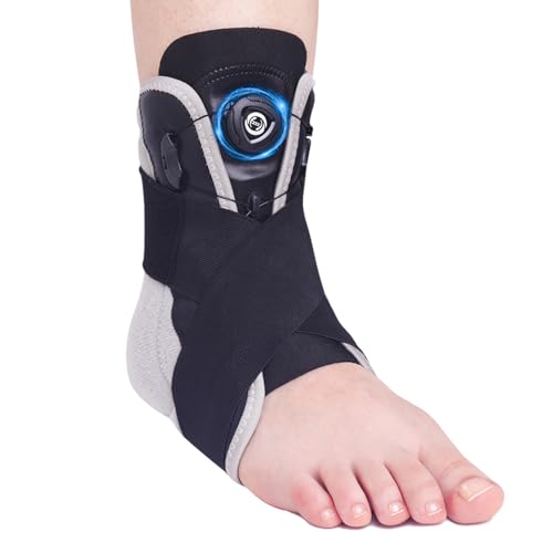 COMFORCE Verstellbare Sprunggelenkbandage für Linke/Rechte Fuß, Knöchelstütze bei Verstauchung, Sehnenentzündung & Plantarfasziitis（20-26cm