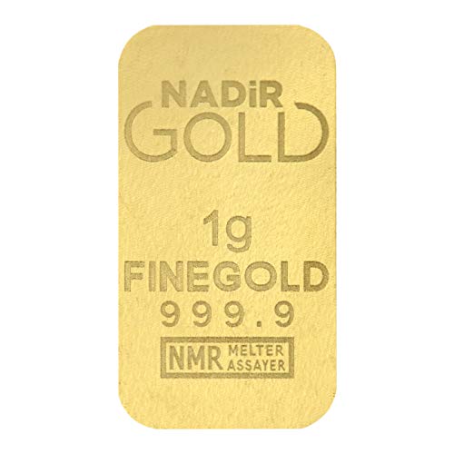 Nadir Goldbarren 1 Gramm, LBMA Zertifiziert Mit Hologramm Goldbarren 1 g 1 Gramm Scheckkartenformat Feingold 999.9 geblistert Nadir Gold