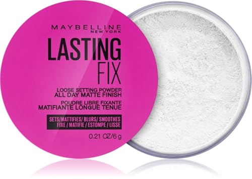Maybelline New York Fixier-Puder, Lasting Fix Loose Setting Powder, Mattierend und langanhaltend, Transparent