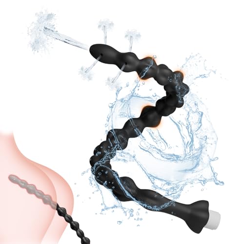 BDSMYEE Analdusche für Analverkehr,Po Dusche 51cm mit 16 Analkugeln,Einlauf Klistiere zur Darmreinigung Intimdusche Irrigator Darmspülung erotisches Sexspielzeug für Paare Frauen Männer (16 Ball)