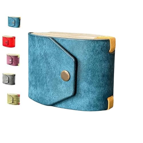SSIPIS Leder-Geldbeutelorganizer, Geldhalter, Bargeldaufbewahrung mit Magnetverschluss, Damen-Geldbörse aus Leder, blau, Einheitsgröße, Casual