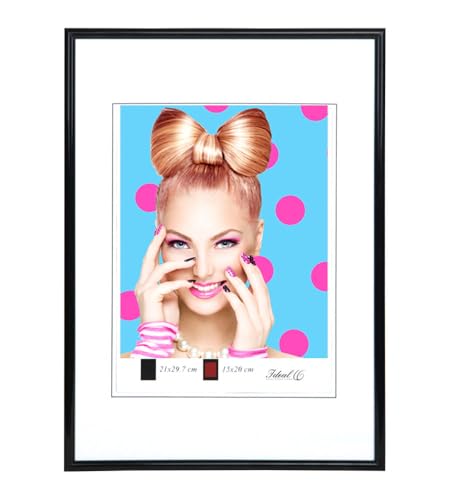 Bilderrahmen Kunststoff Lifestyle Foto Rahmen Collage Wanddeko Poster Photo Style: Farbe: Schwarz | Format: 50x70