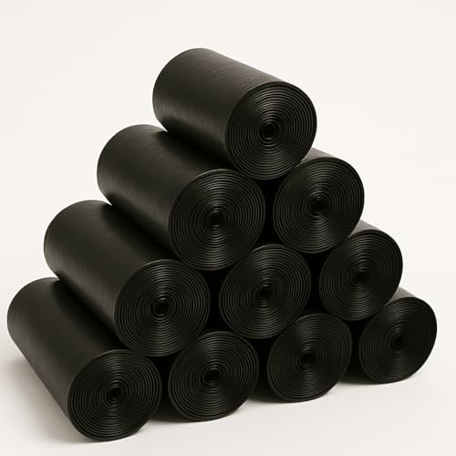 Hansepack24 100 Stück reißfeste Abfallsäcke | starke Müllsäcke | 10 schwarze Rollen | 360L Fassungsvolumen | stabile Müllbeutel aus umweltfreundlicher Recyclingfolie (360 Liter)
