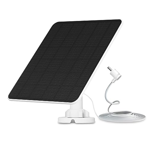 Solarpanel für Ring-Kamera, 5W Solarpanel Ladegerät für Ring Stick Up Cam und Spotlight Cam, Kamera-solarpanel mit mit Verstellbare Sicherheits-Wandhalterung, 9.8ft Kabel, IP65 Wasserdicht