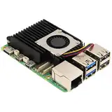 Geekworm H505 Active Cooler Fan for Raspberry Pi 5, Aluminum Heatsink with Blower PWM Fan