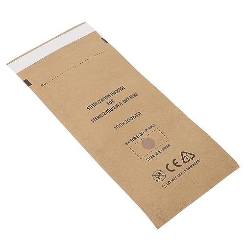 100 Stück Selbstdichtende Beutel für Dentalwerkzeuge, Premium-Papier-Einwegbeutel, Leicht zu Tragen, Perfekte Größe, Anwendbarer Anwendungsbereich für Zuhause, Nagelstudio,